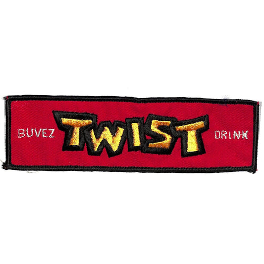 Drink Twist Buvez Peru Embroidered Soda Patch c1960's VGC Scarce