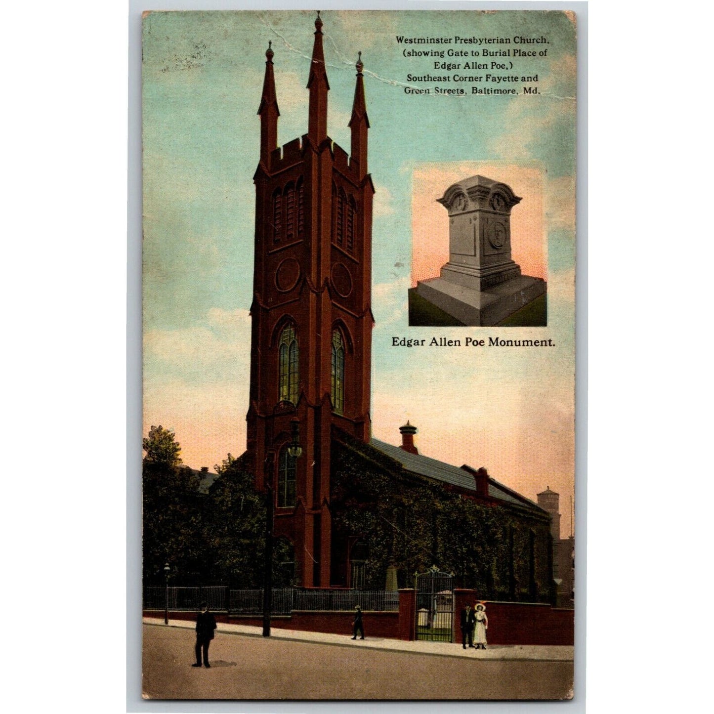 Vintage Postcard c1915 Westminster Presbyterian Church Baltimore, MD
