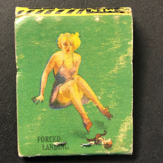C. Hoyer Barber Shop Chicago Vintage Full Matchbook Girlie c1945-50