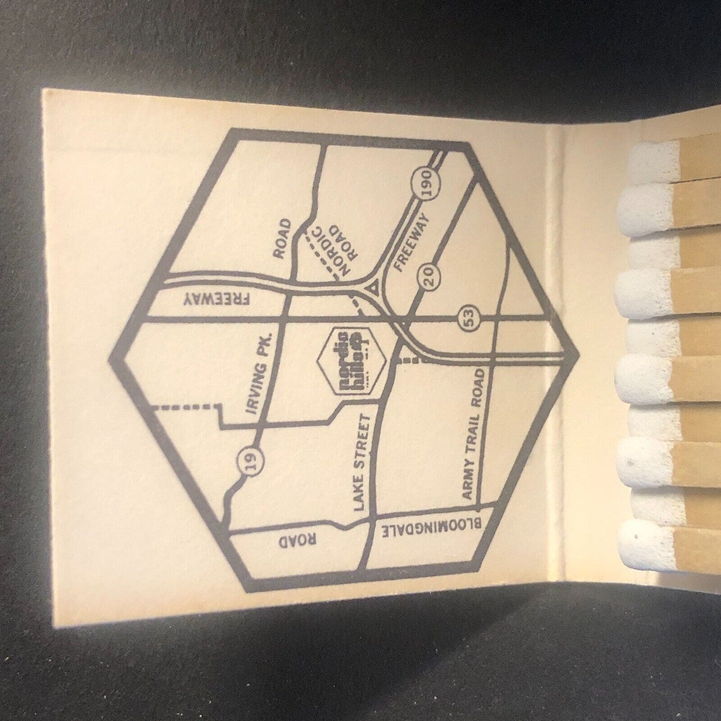 Nordic Hills (Country Club) Itasca, IL Full Vintage Matchbook 1968 Scarce VGC