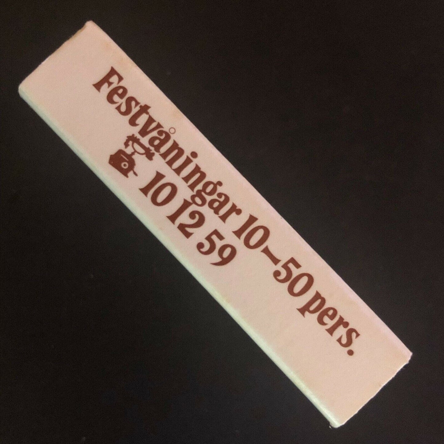 c1980's Wooden Matchbox Matchbook "Den Gyldene Freden" Stockholm
