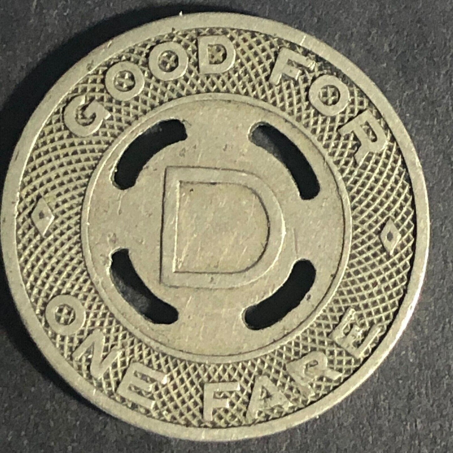 Dixie Hills Transportation (Atlanta) G/F One Fare WM Transit Token 22.6mm Scarce