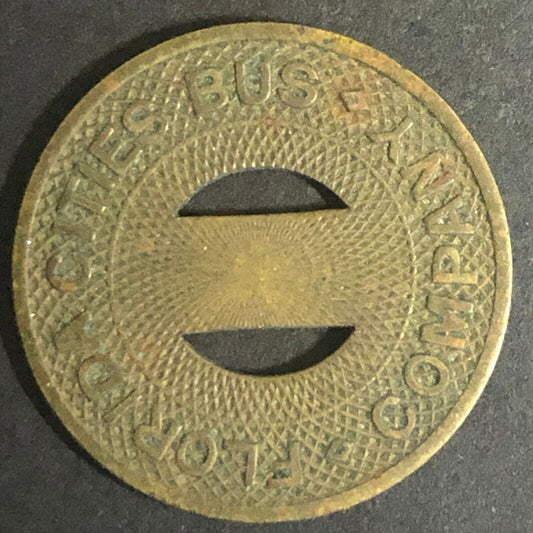 c1940's 22mm 9-44 Florida Cities Bus Company West Palm Beach Transit Token