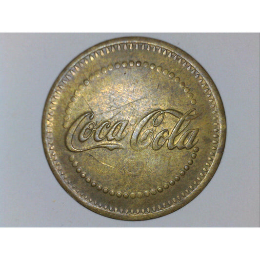 1992 22mm Coca Cola Choo Choo's The Pizza Fun Place Brass Token