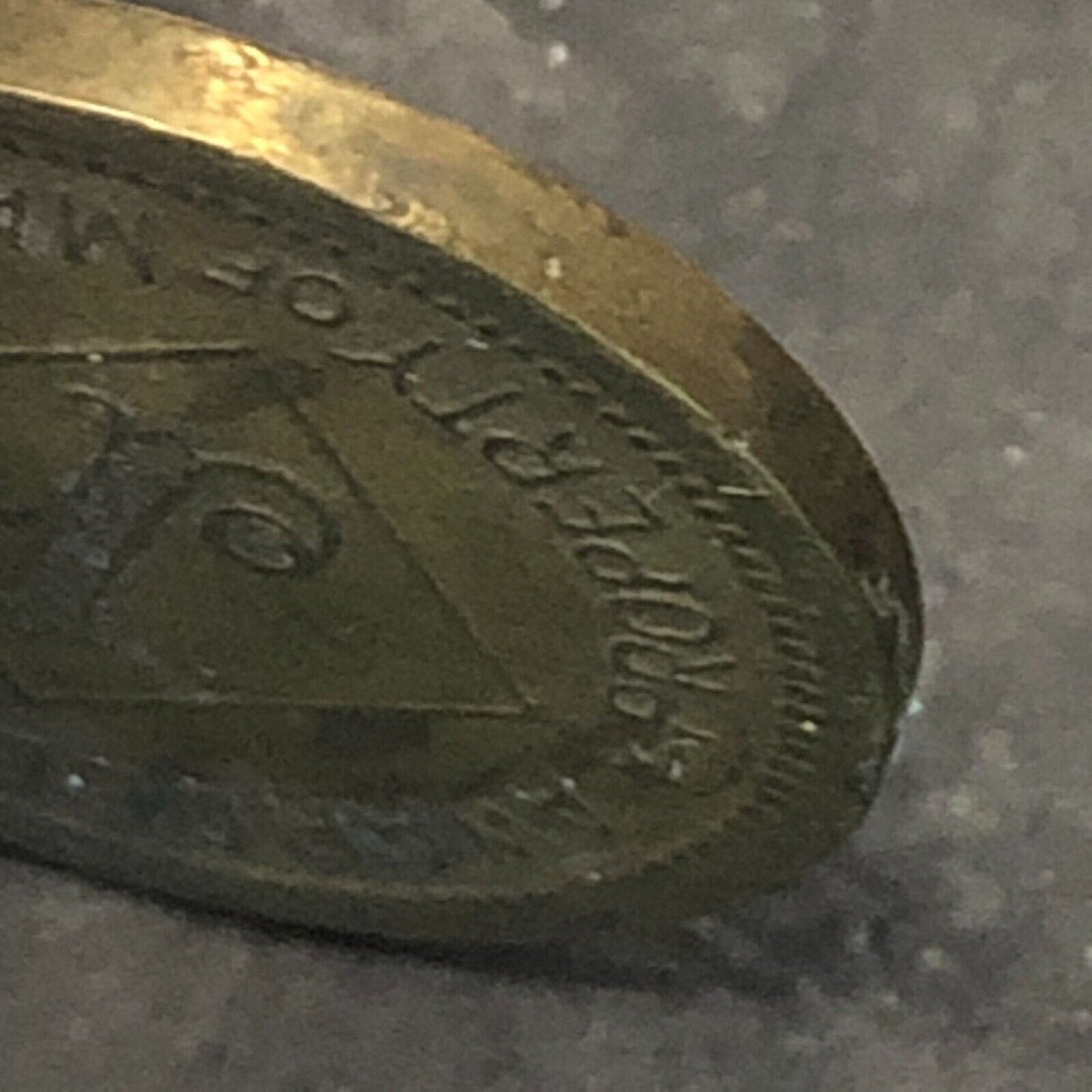 Awarded For Skill - Property of Machine Amusement "J" Token Brass 20mm