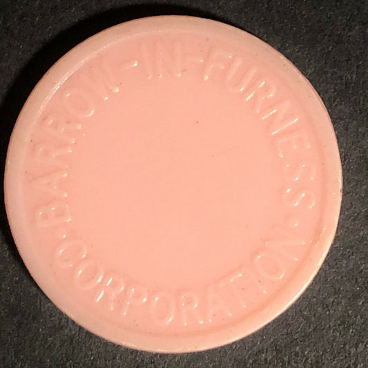 Barrow-In-Furness Transport England Plastic Token YellowCream 3D 25mm c50's-60's