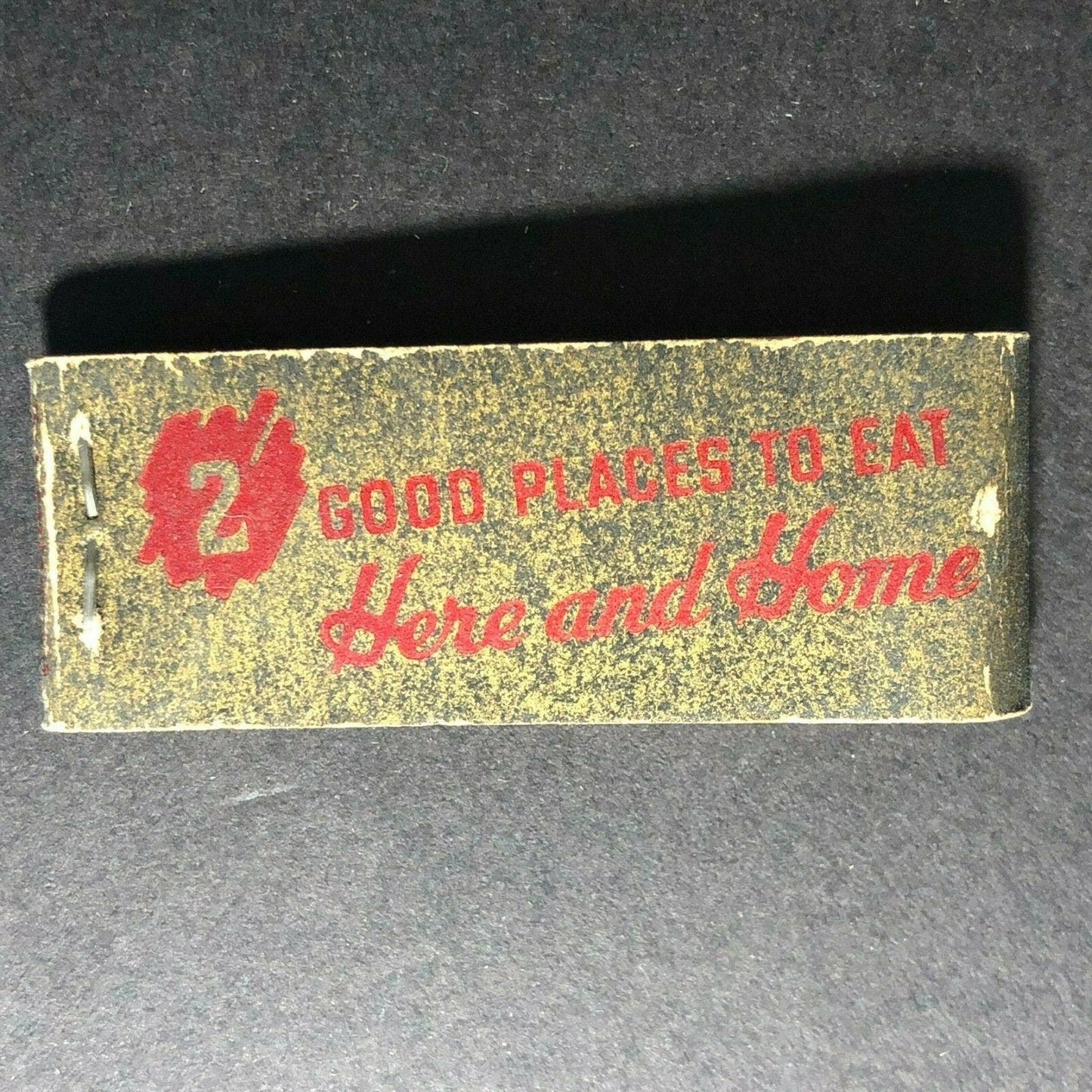 Scarce Vintage c1940's Full Slim 10 Strike Matchbook Y-Not-Eat Glendale, CA