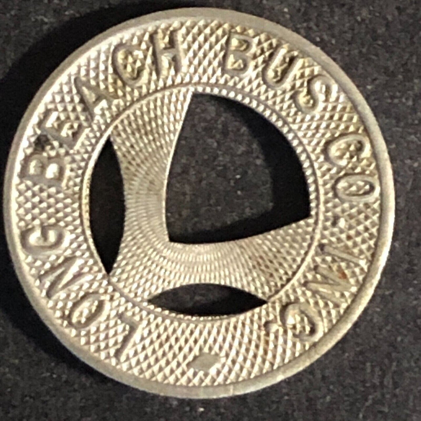 Long Beach Bus Co. Inc. (NY) WM G/F One Fare Nov. May Transit Token c1929 16mm