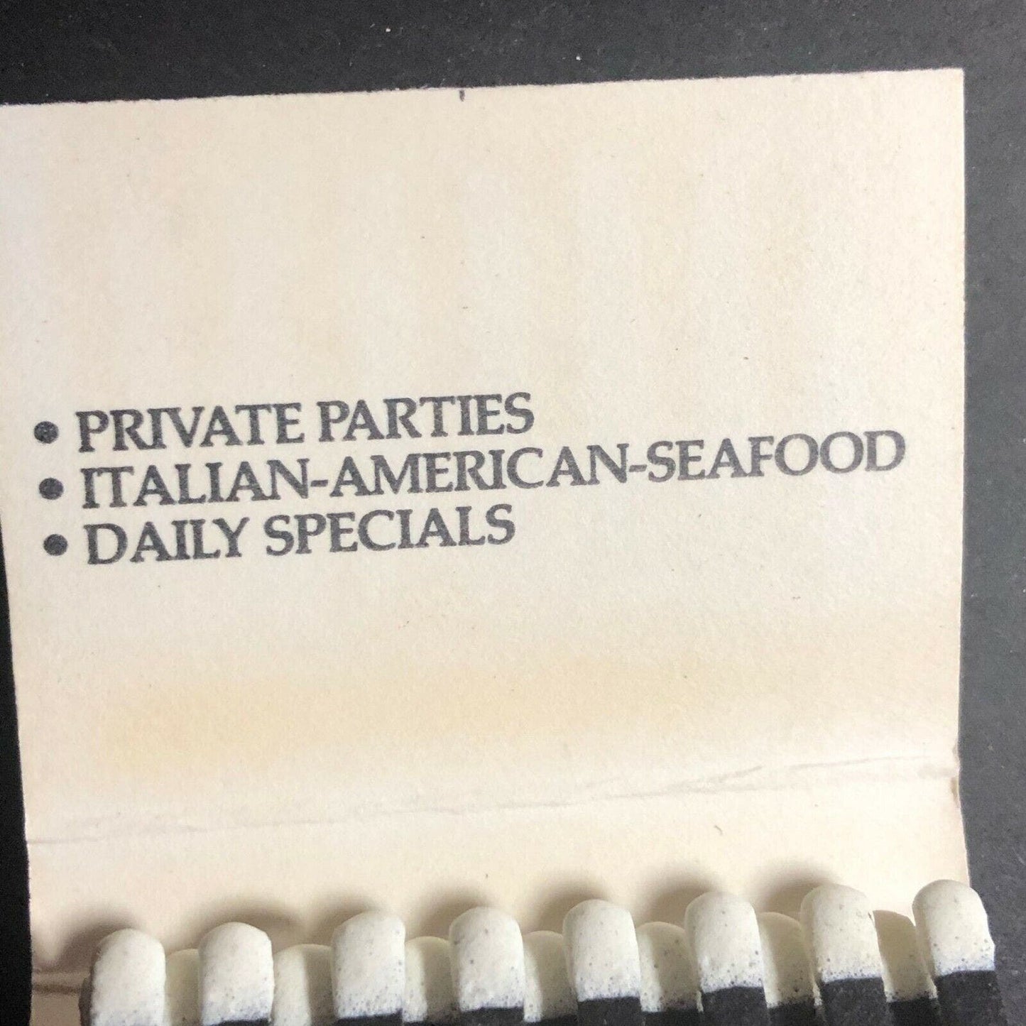 Vintage 1980's-90's Matchbook Giovanni's Restaurant - Pittsfield, MA