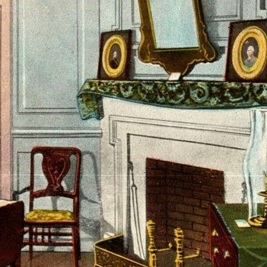 Mrs. Washington's Sitting Room, Mount Vernon, VA - Vintage Postcard - NP