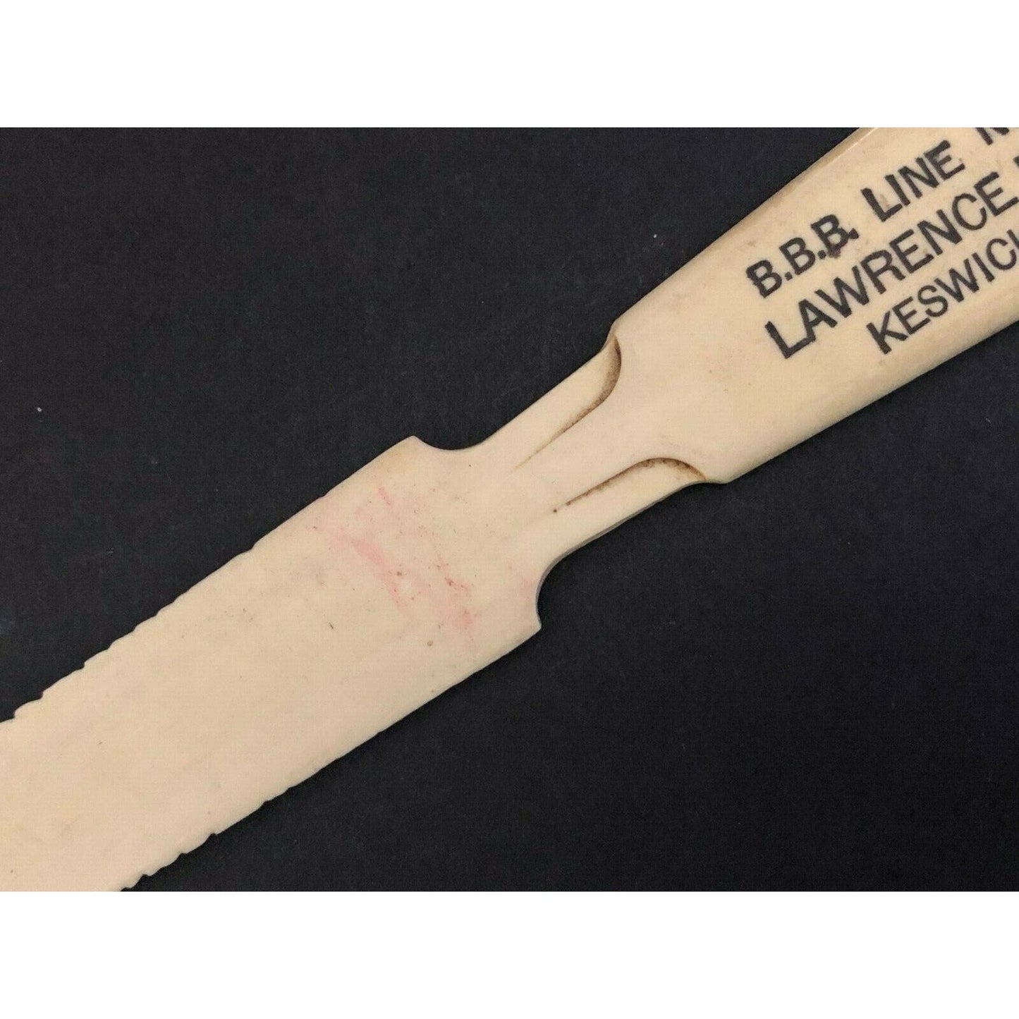 c1930's B.B.B. Line Lawrence Bender Keswick, IOWA Adv. Celluloid Letter Opener