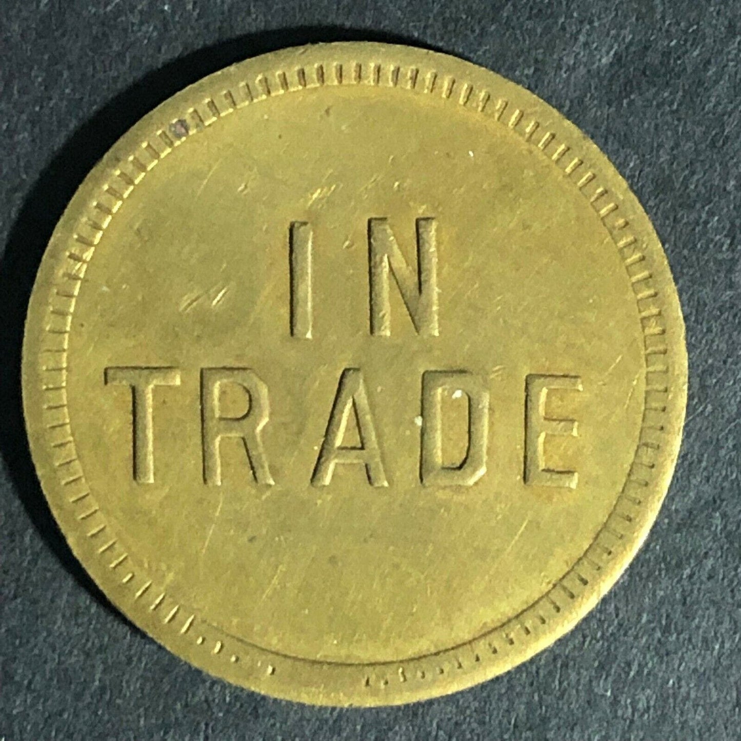 "25 In Trade" Brass Token 24mm Scarce