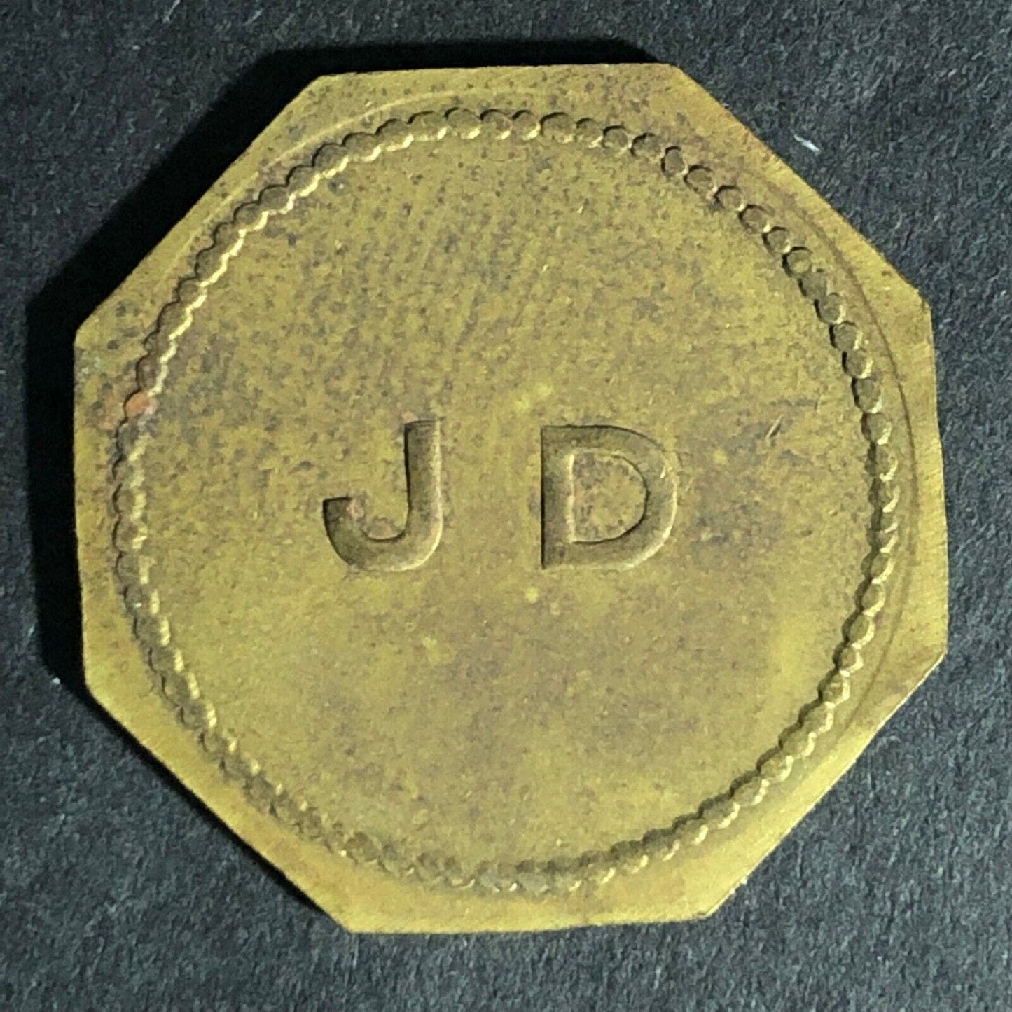 (John Doerr Lumber Wilmette, IL ?) "J.D." Token- G/F 25c In Merch. 25mm