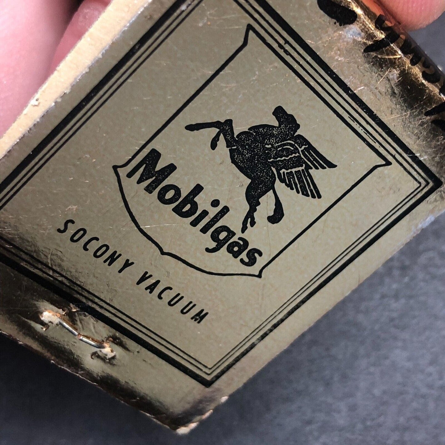 Auburn, NY Delos L. Hoskins Mobilgas Case Crosley Full Matchbook c1940's-50's