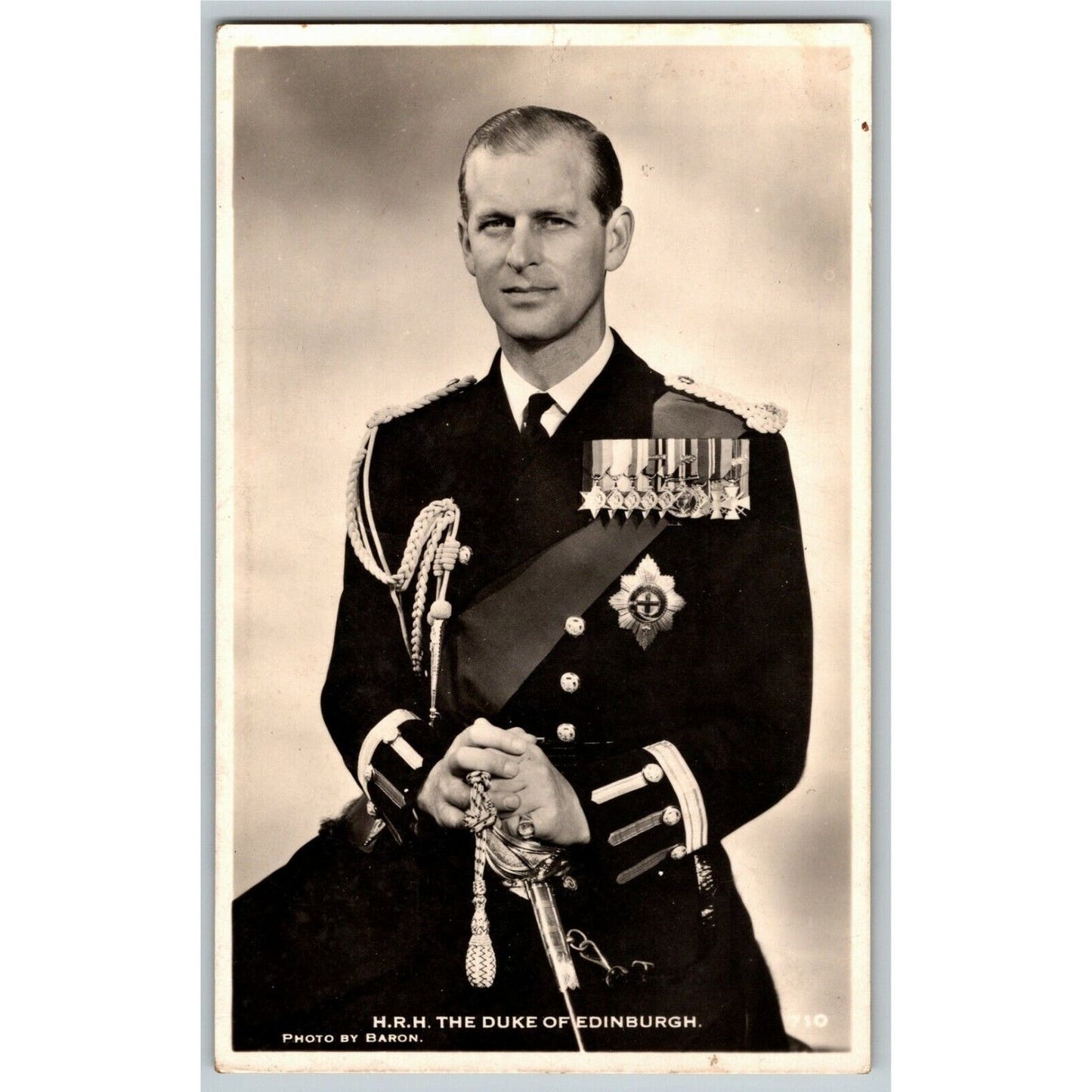 1940's The Duke of Edinburgh Portrait PPC Postcard Unposted