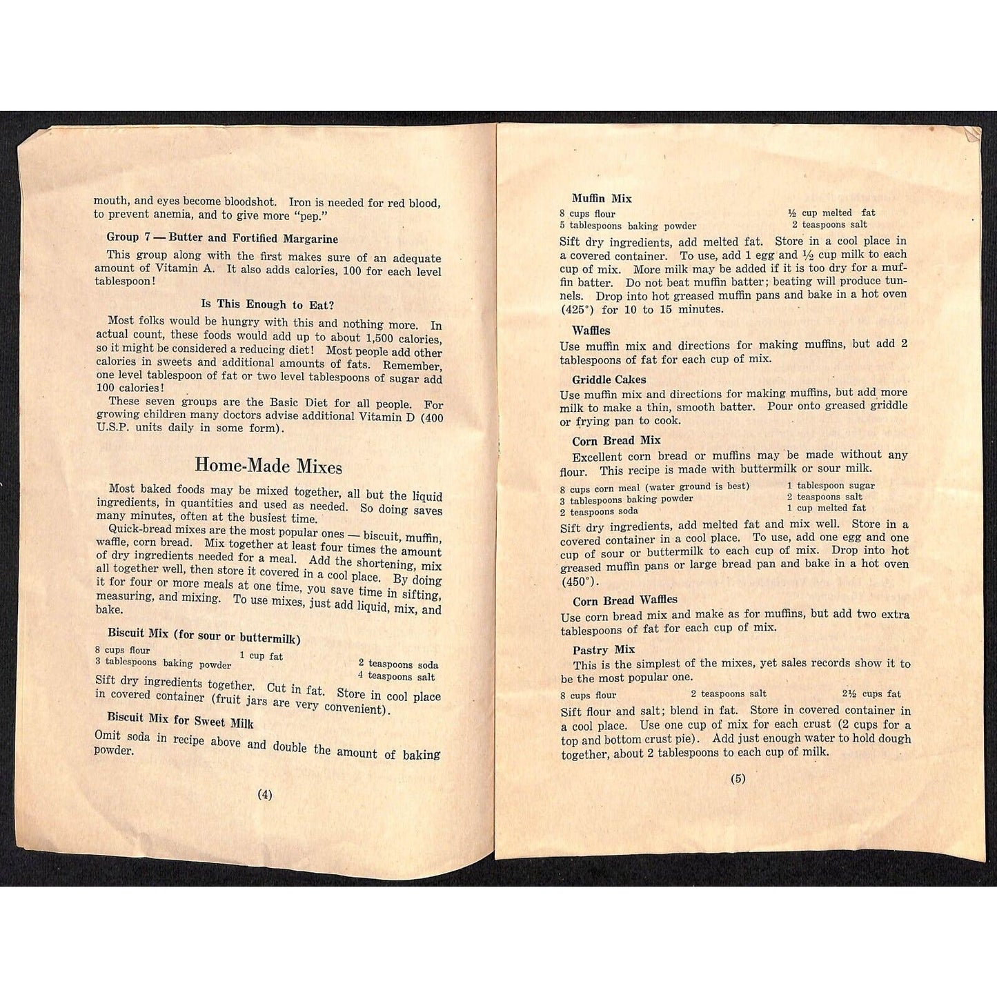 1946 U.S. Dept of Agriculture "Time Savers in Meal Planning and Preparation" 11p