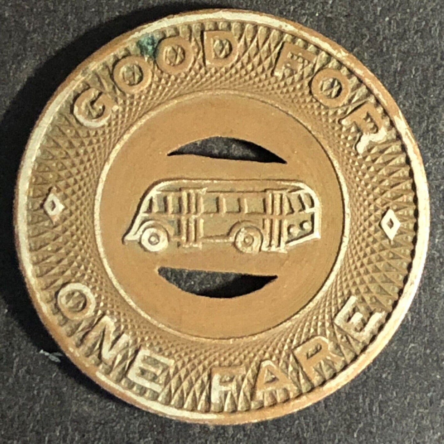 Washington City Bus Lines (PA) Bronze G/F One Fare 23mm Scarce