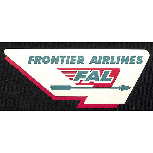 Frontier Airlines FAL Gum Label c1950's w/ Arrow ScarceVGC
