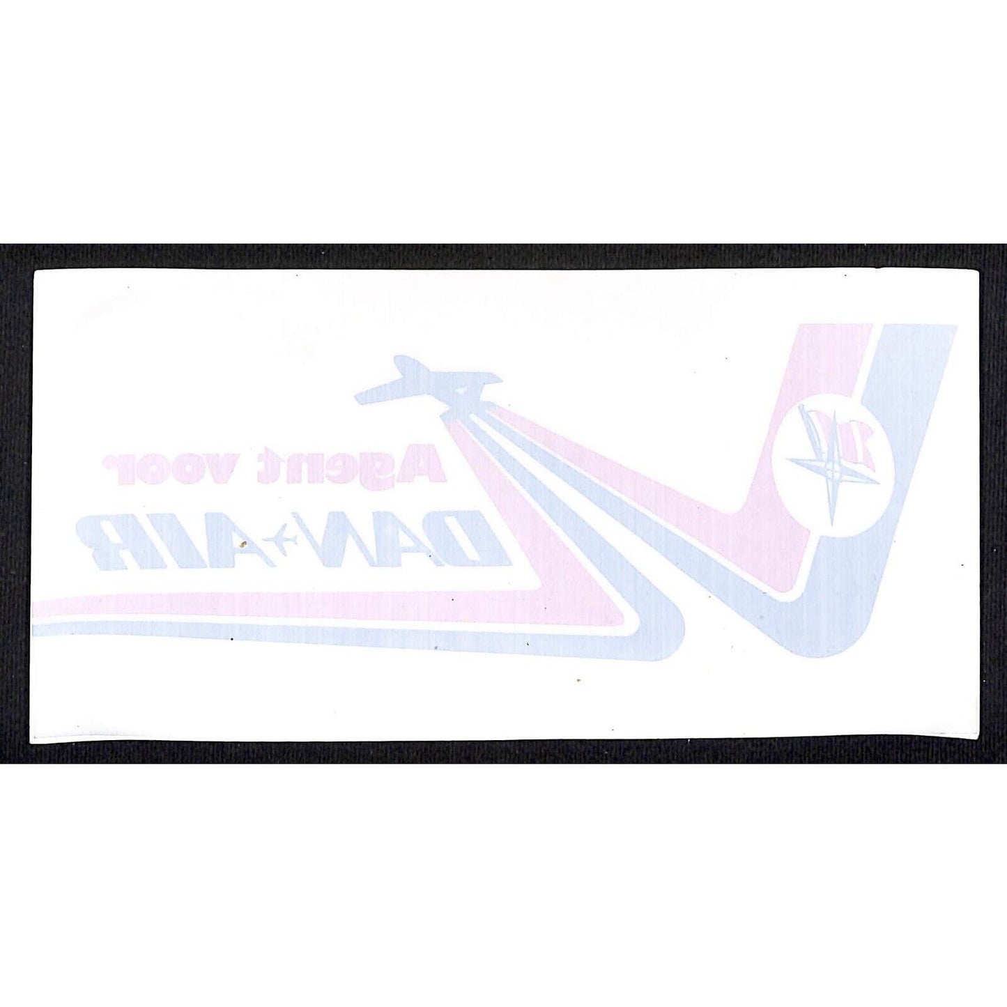 c1970's-80's Dan Air Window Cling Decal / Sticker VGC 3 1/2" x 7"