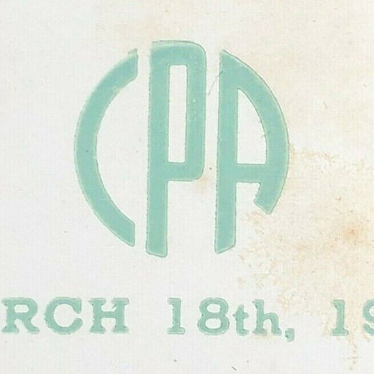 Full Matchbook - "CPA March 18th 1954"