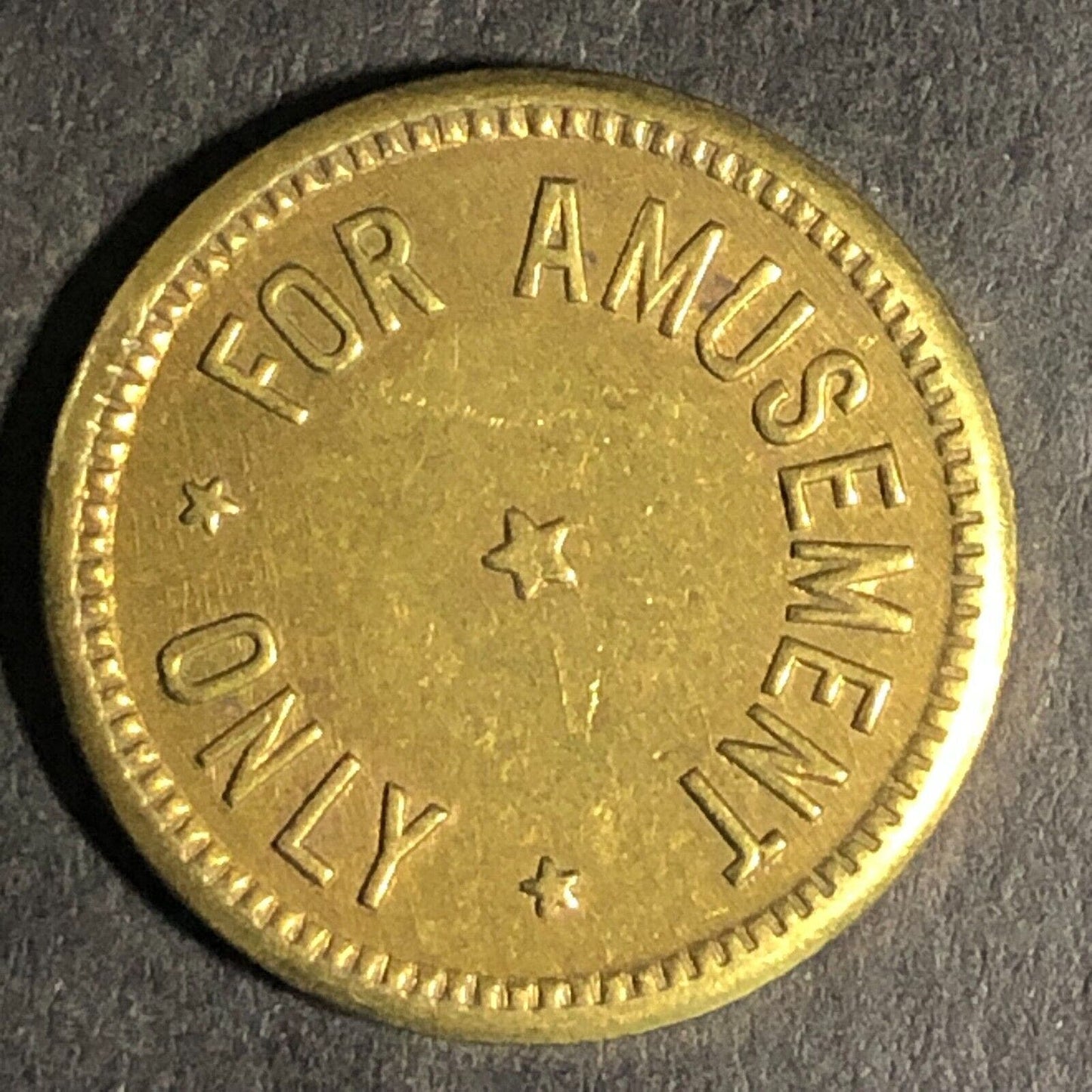 Woodburn, ORE M.C. Amusement Co. Brass Amusement Only" Trade Token 20mm