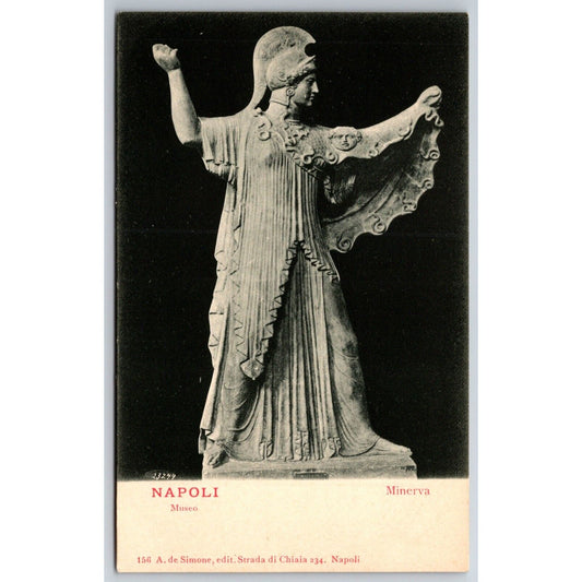 Naples Museum Minerva / Athena ? Statue Postcard c1901-1907 NP