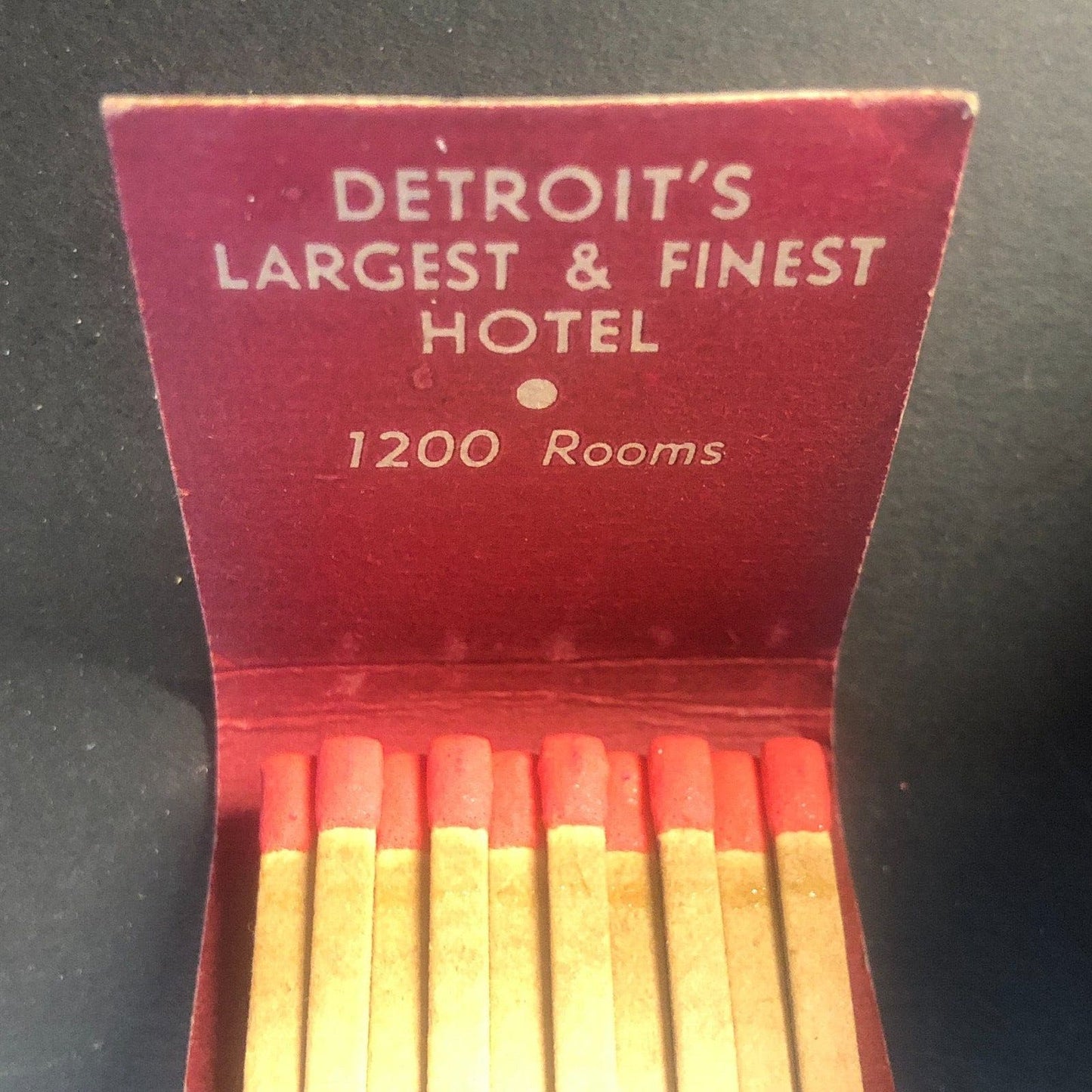 Hotel Book-Cadillac Detroit, MI Full Vintage Matchbook c1930's-40's VGC Scarce