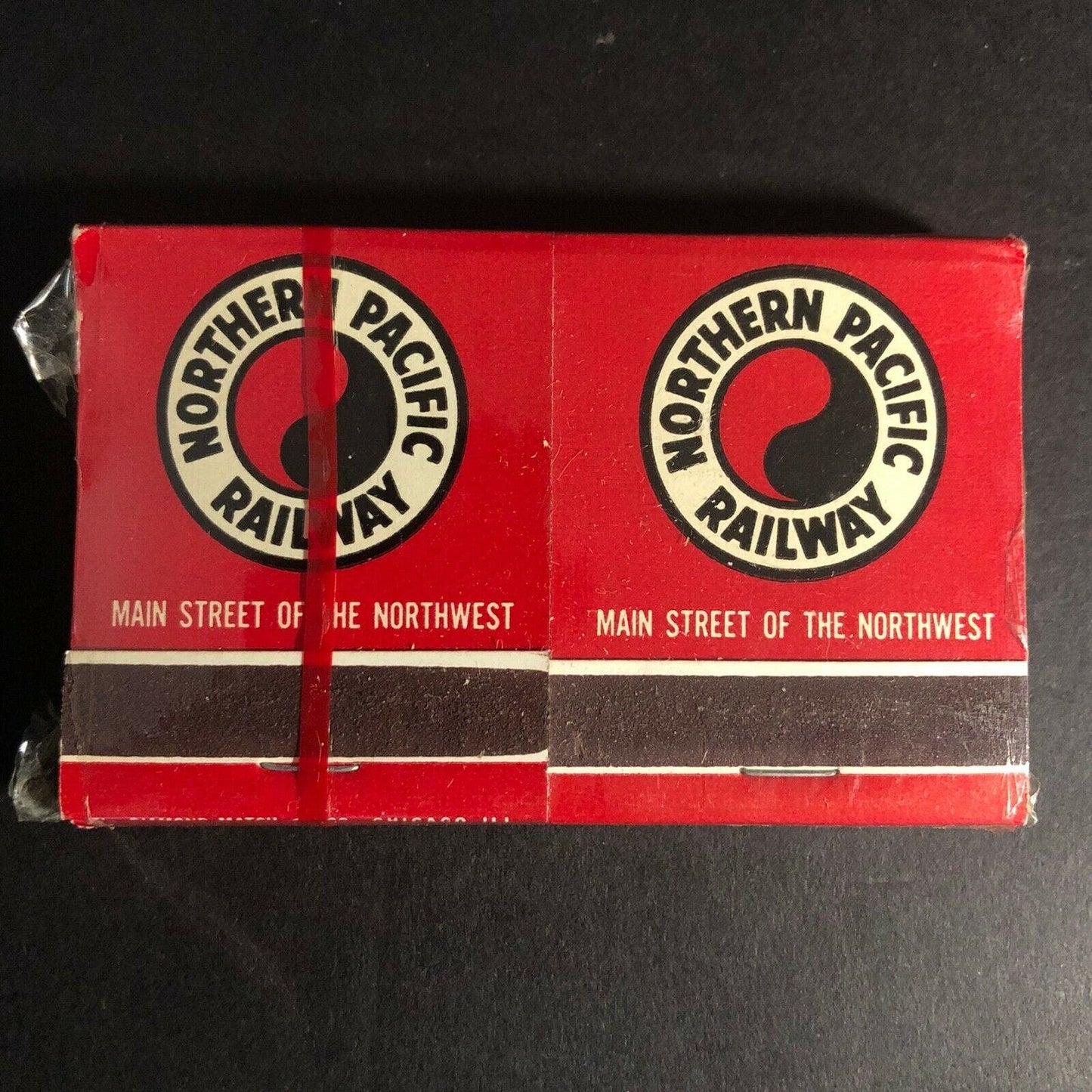 Vintage Northern Pacific Railroad Matchbook 4-Pack in Cello Wrap c1960's
