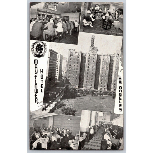Mayflower Hotel Los Angeles, Cal Postcard c193? PM Multiview w/ Rates