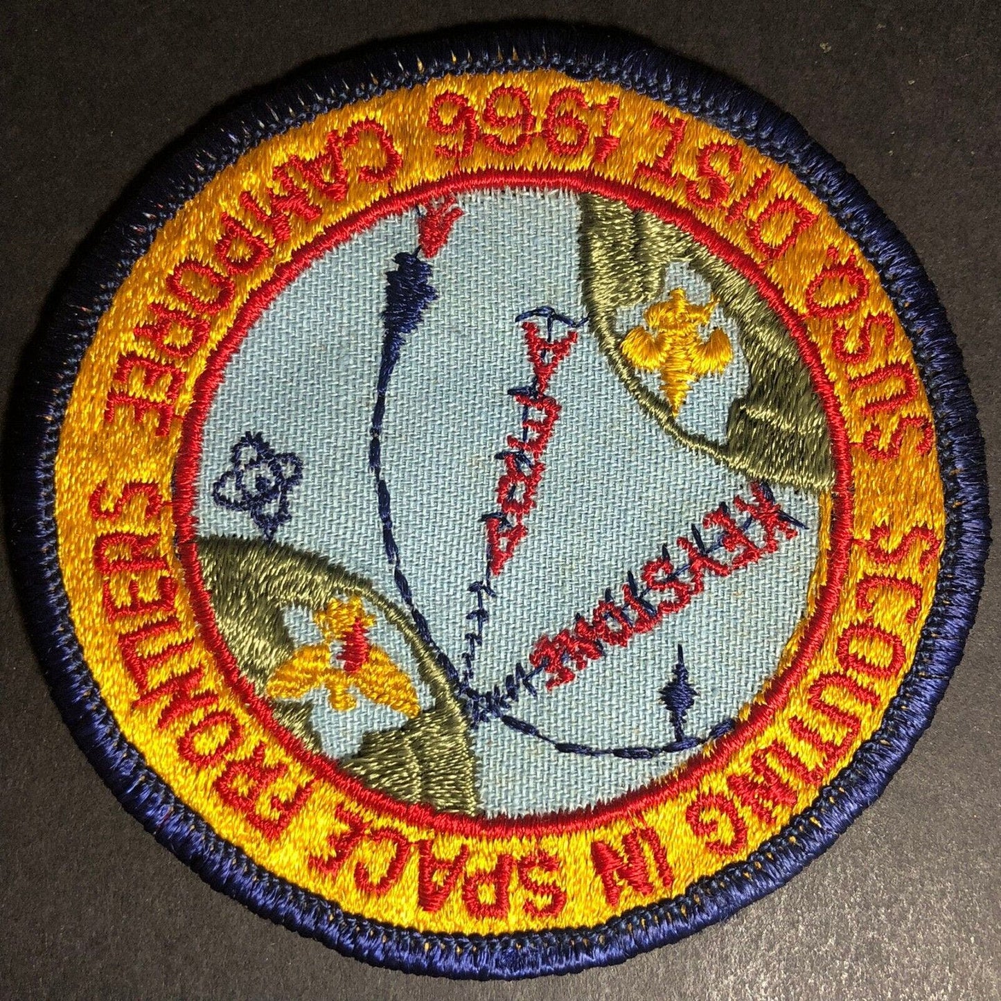 BSA "Scouting In Space" Susquehanna - Keystone Camporee Embroidered Patch 1966
