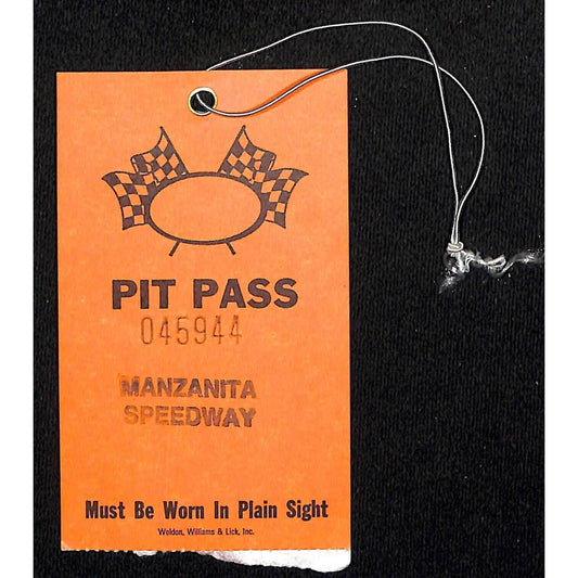 Manzanita Speedway Phoenix, AZ Racing Pit Pass c1970-80's #045944 VGC Scarce