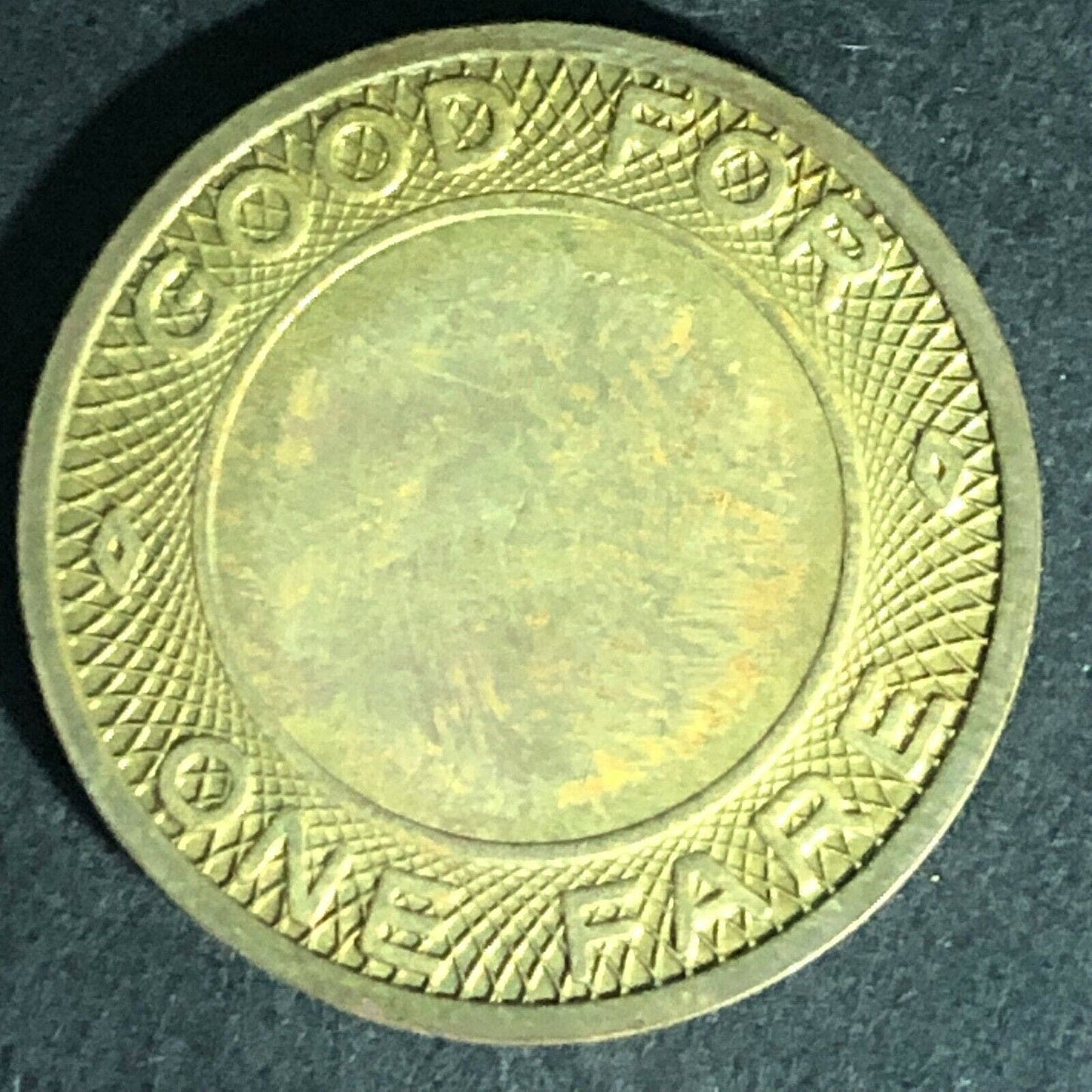 Vintage Lane Transit District Eugene ORE G/F One Fare Transit Token 22.8mm c80's