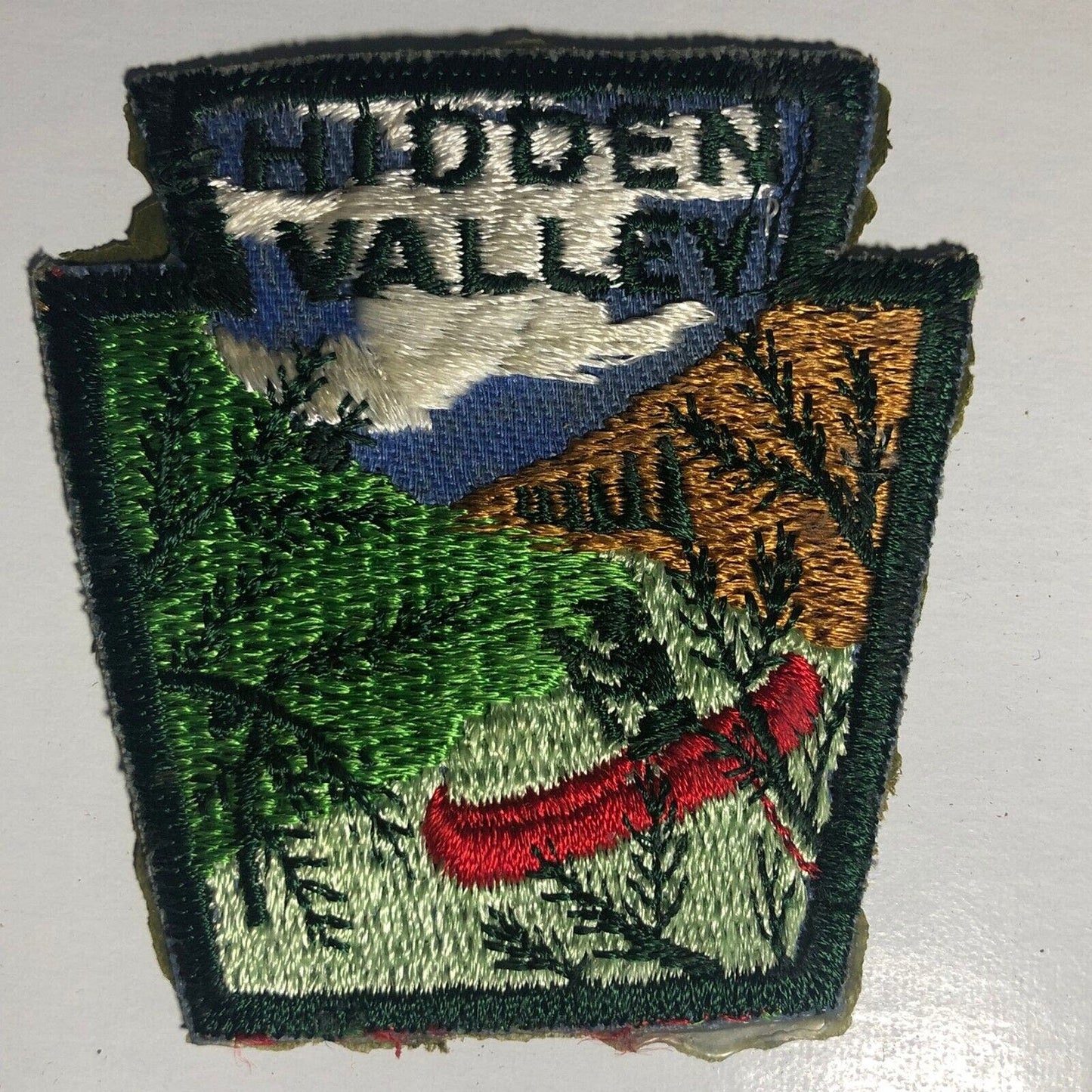 BSA Keystone Area Council Hidden Valley Vintage Embroidered Patch - c1970's