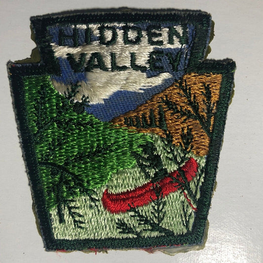 BSA Keystone Area Council Hidden Valley Vintage Embroidered Patch - c1970's