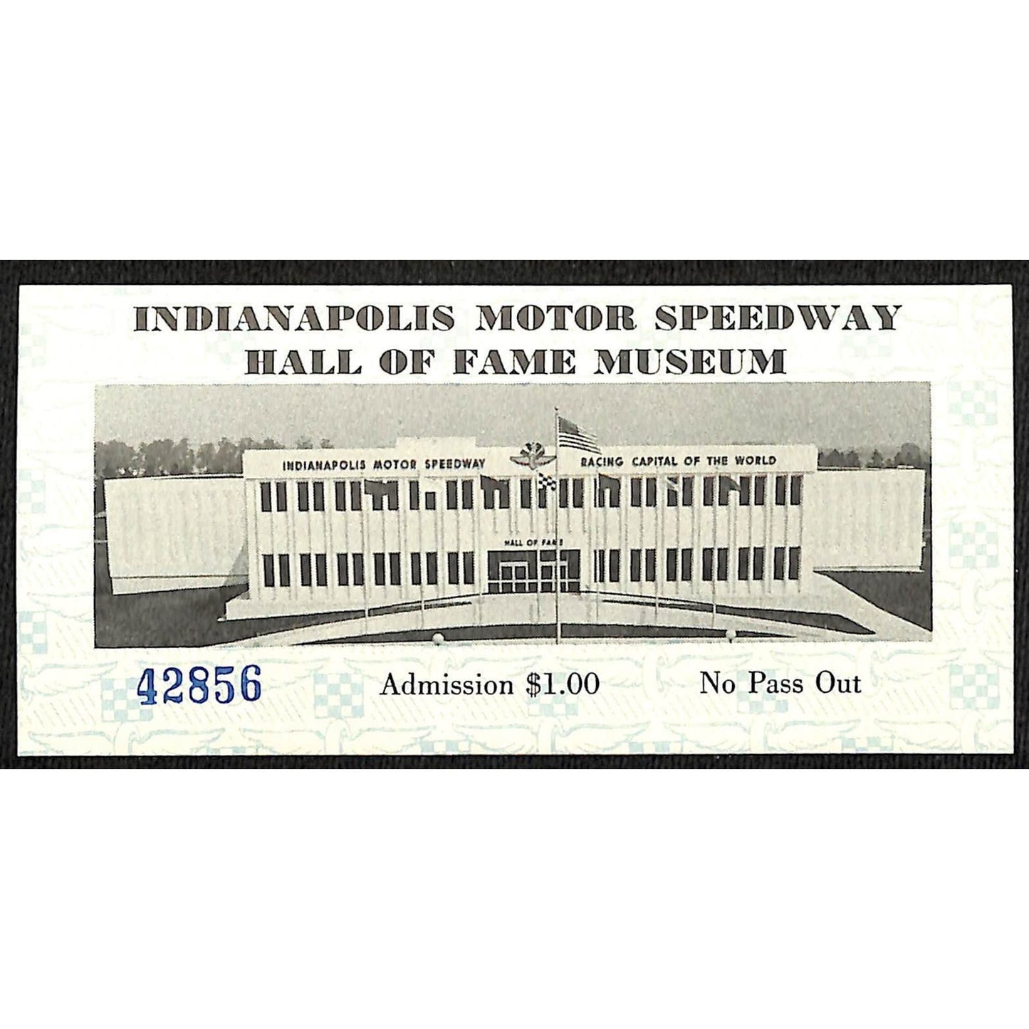 Indianapolis Motor Speedway Hall of Fame Museum Ticket INDY 500 42856 1980