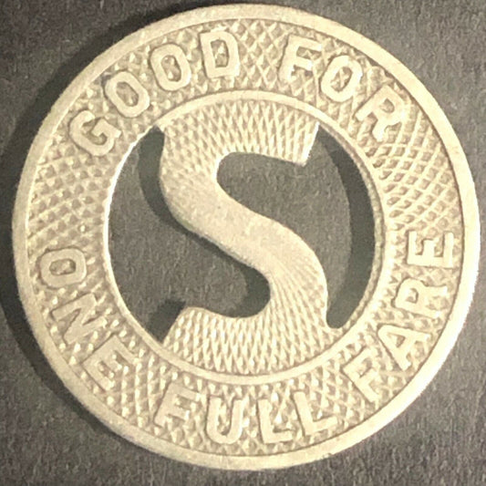 c1940's 16mm San Diego Elec. RY Co. G/F One Full Fare Transit Token CA (1425)