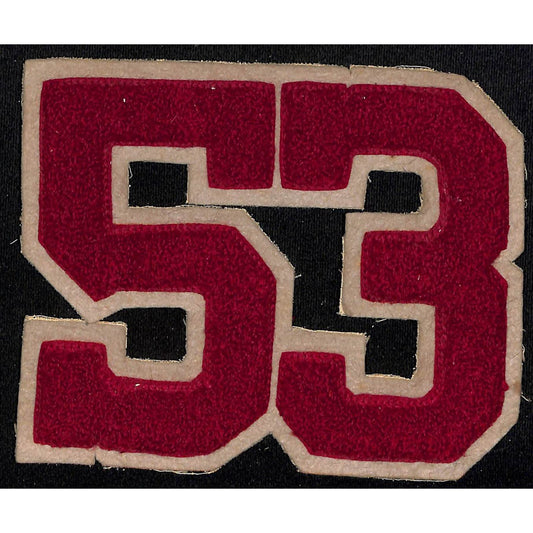 "53" Large Jacket Patch Varsity Collage Team Vintage c1960's-70's