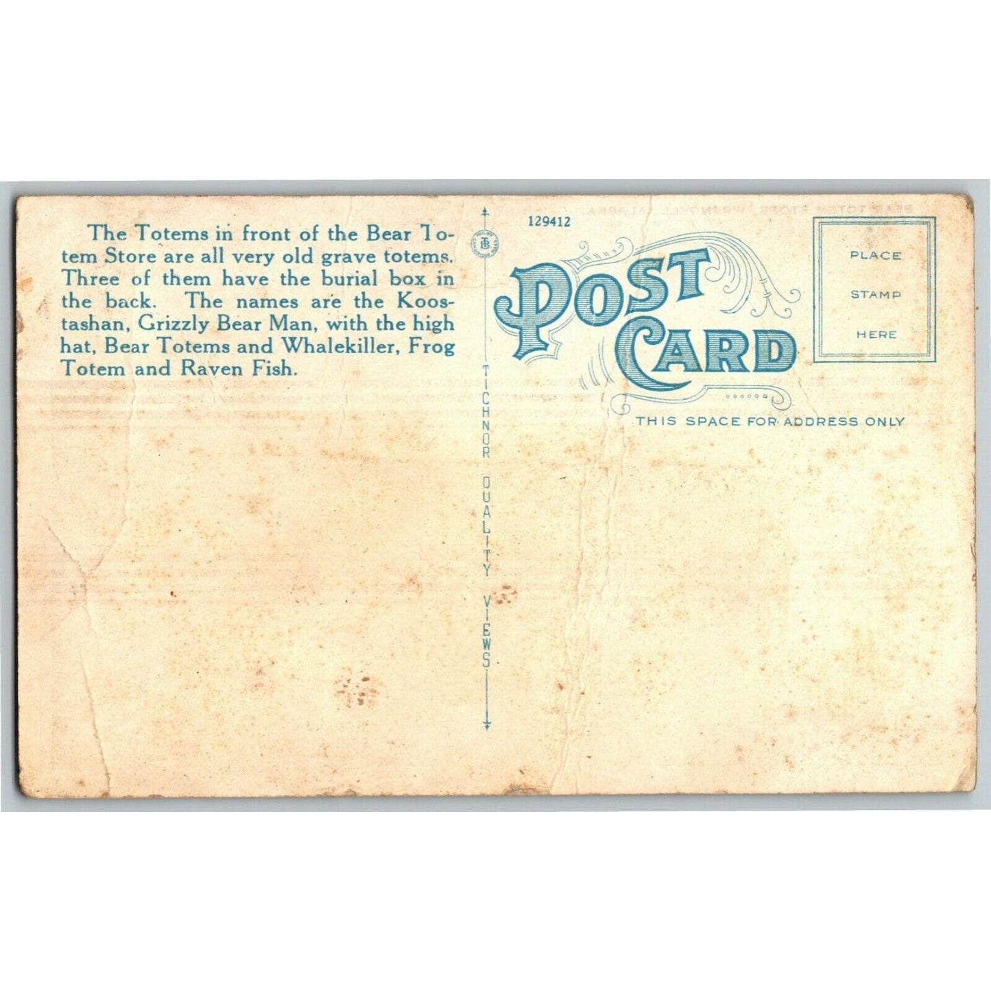 c1915-25 "Bear Totem Store "Wrangell, Alaska NP Vintage Postcard