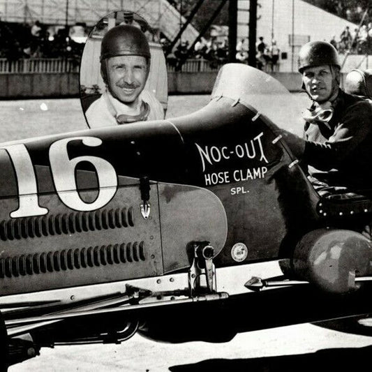 Floyd Davis Mauri Rose Indy 500 Winner 1940 - 8 x 10 Glossy B&W Photograph VGC
