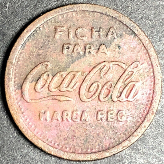 18.2mm Coca M.R. Ficha Para Unicamente Vendadores Automaticas Cola Brass Token