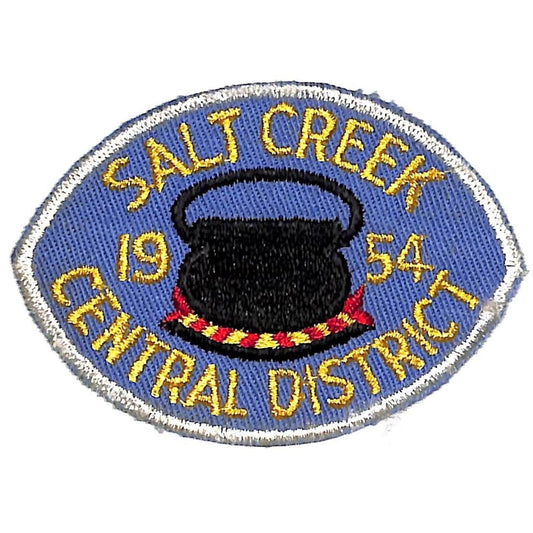 BSA Patch Piankeshaw Council Salt Creek Central 1954 Cauldron Over Fire - VGC