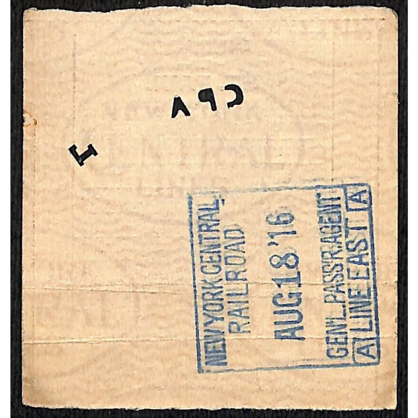 New York Central Railroad 1916 Ticket "Excursion" Stamp Chicago St. Paul #510