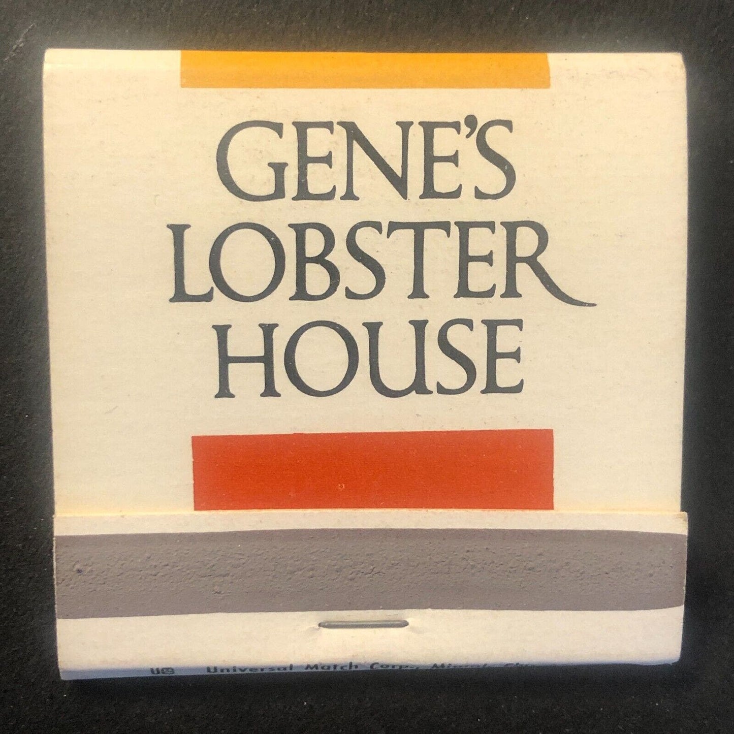 Gene's Lobster House Restaurant Madeira Beach, FL Full Matchbook c1964-73 Scarce