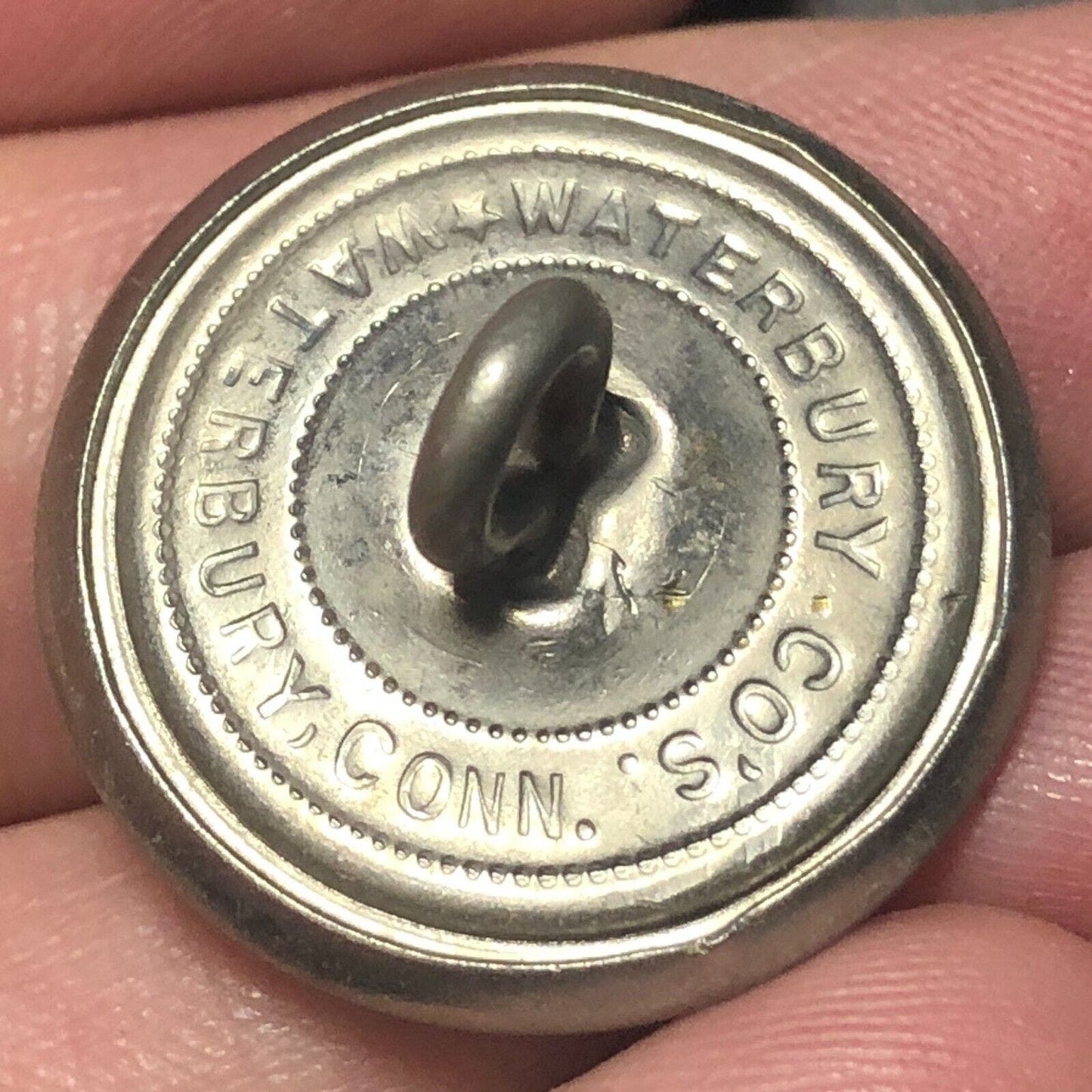 Long Island Railroad "LI" Brass Uniform Button - 7/8" Waterbury Co's