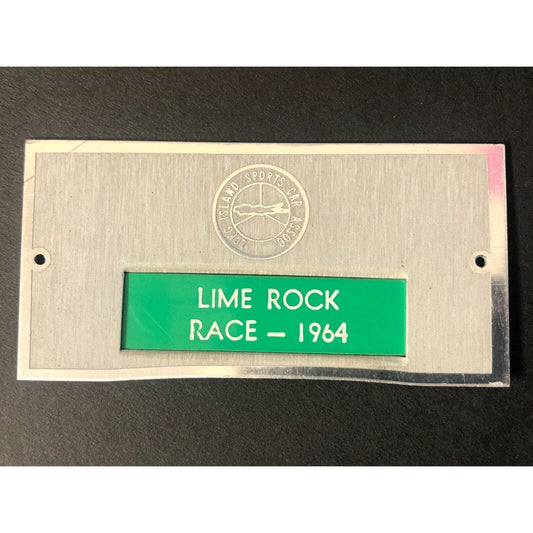 LISCA Long Island Sports Car 1964 Lime Rock Race Alum Dash Wall Plaque