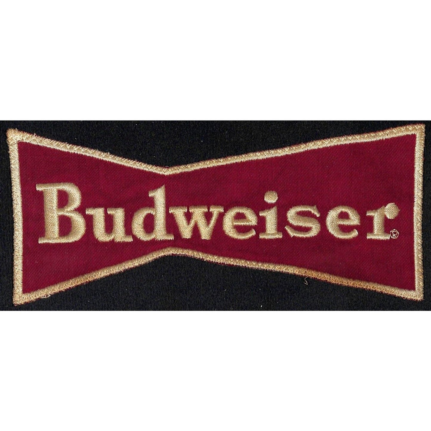 Budweiser Bowtie Embroidered Jacket / Back Patch-- Large c1960's-70's