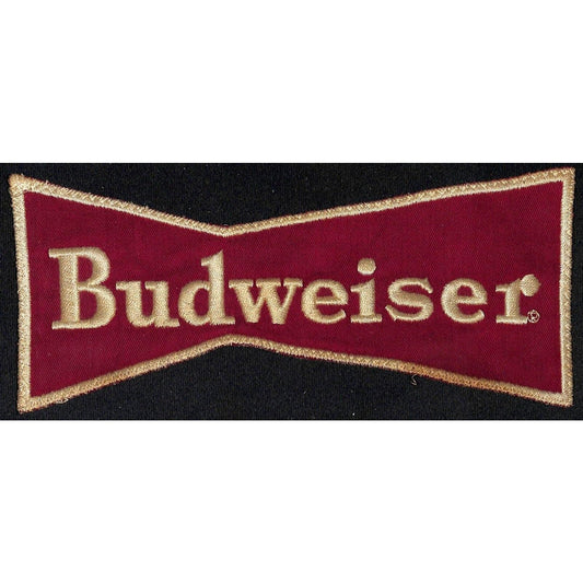 Budweiser Bowtie Embroidered Jacket / Back Patch-- Large c1960's-70's