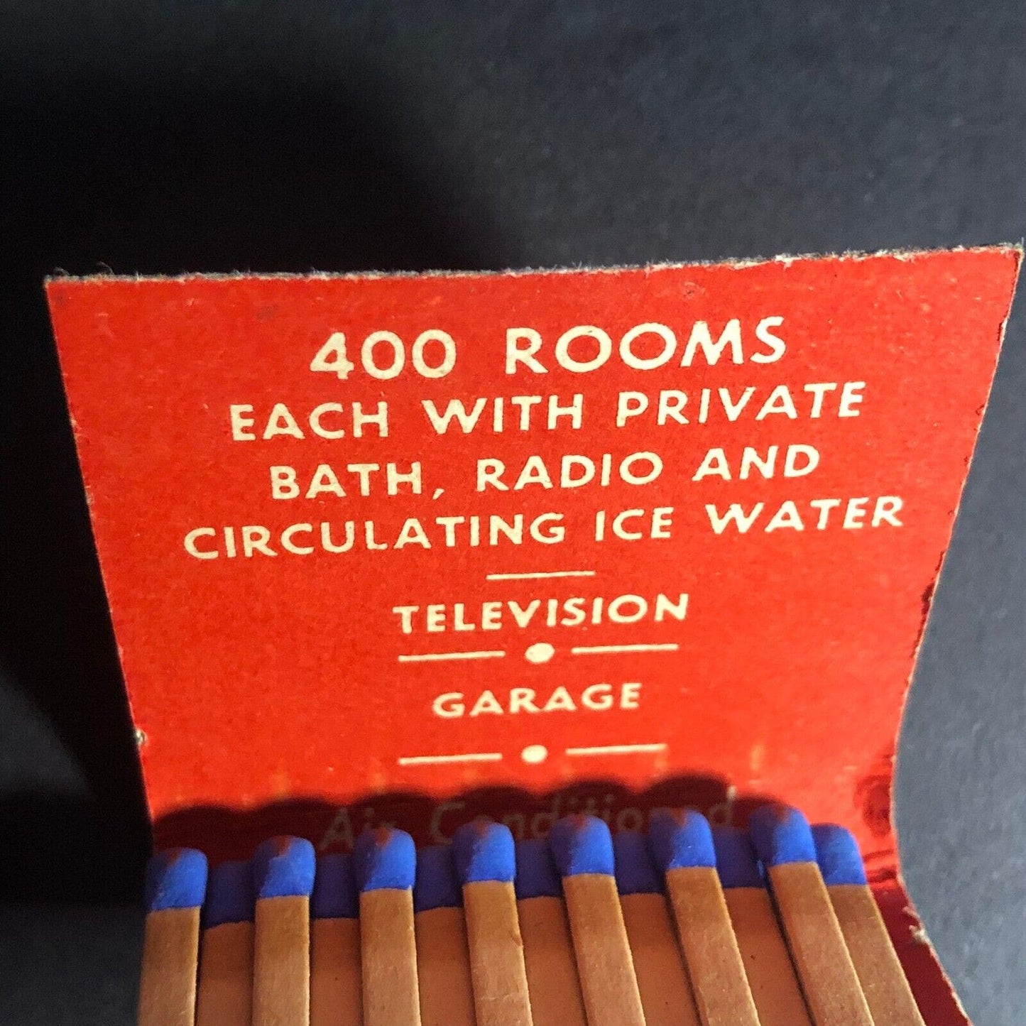 Hotel Plymouth New York City 30-Strike -2 Matchbook c1940's VGC Scarce