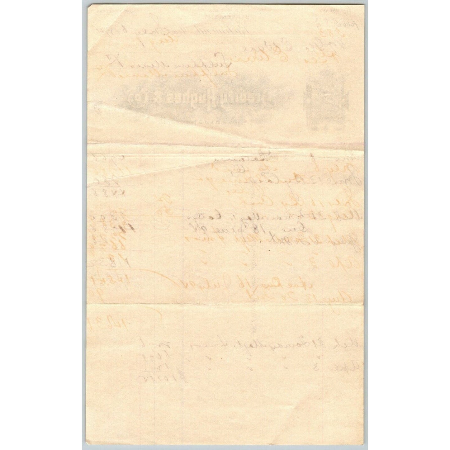 Drewry, Hughes & Co. (Dry Goods) Letterhead Richmond, VA to: Geo. E. Wear 1894