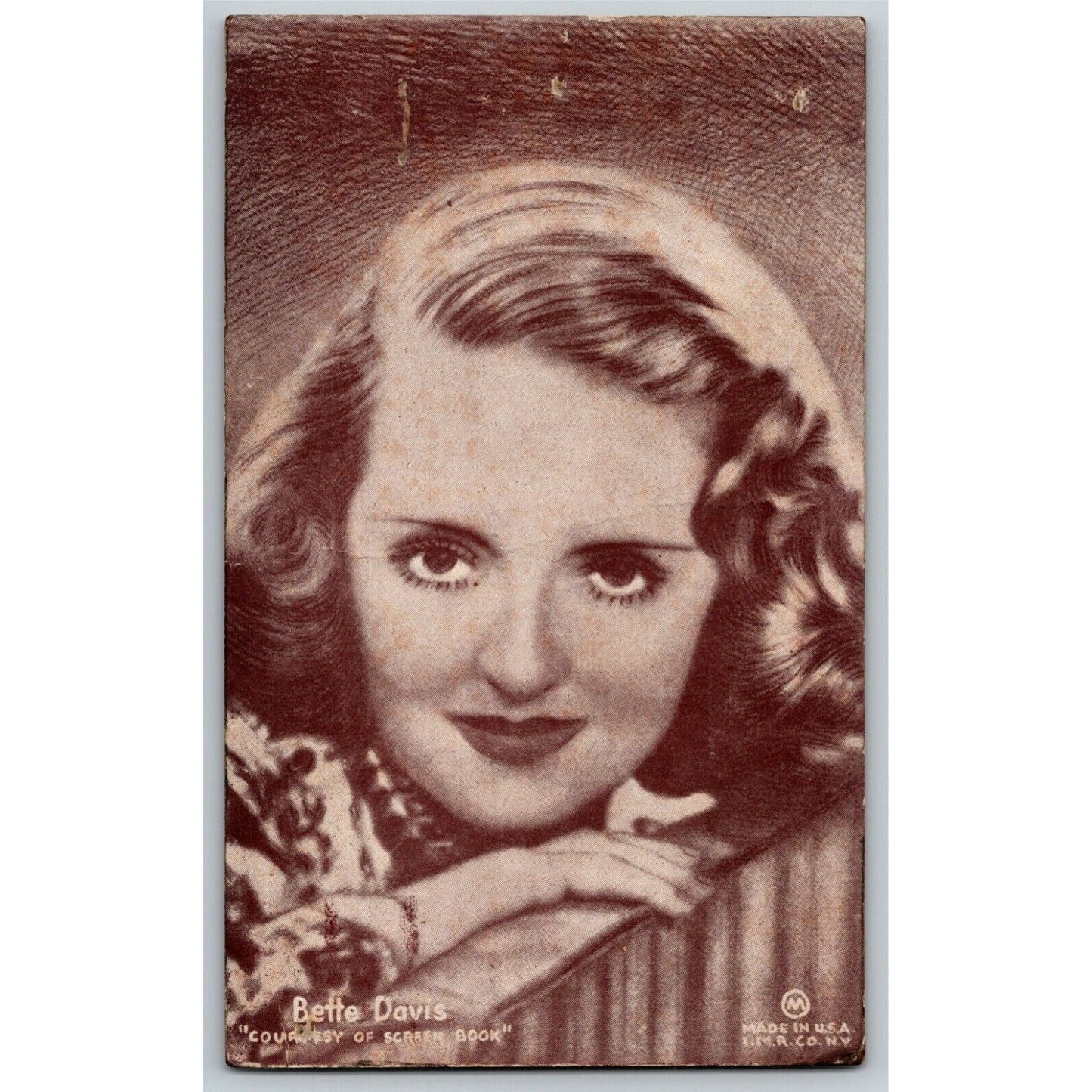 Bette Davis Leading Lady Movie Star Arcade Card - Ken Prag Coll. EXC